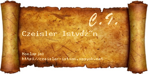 Czeisler István névjegykártya
